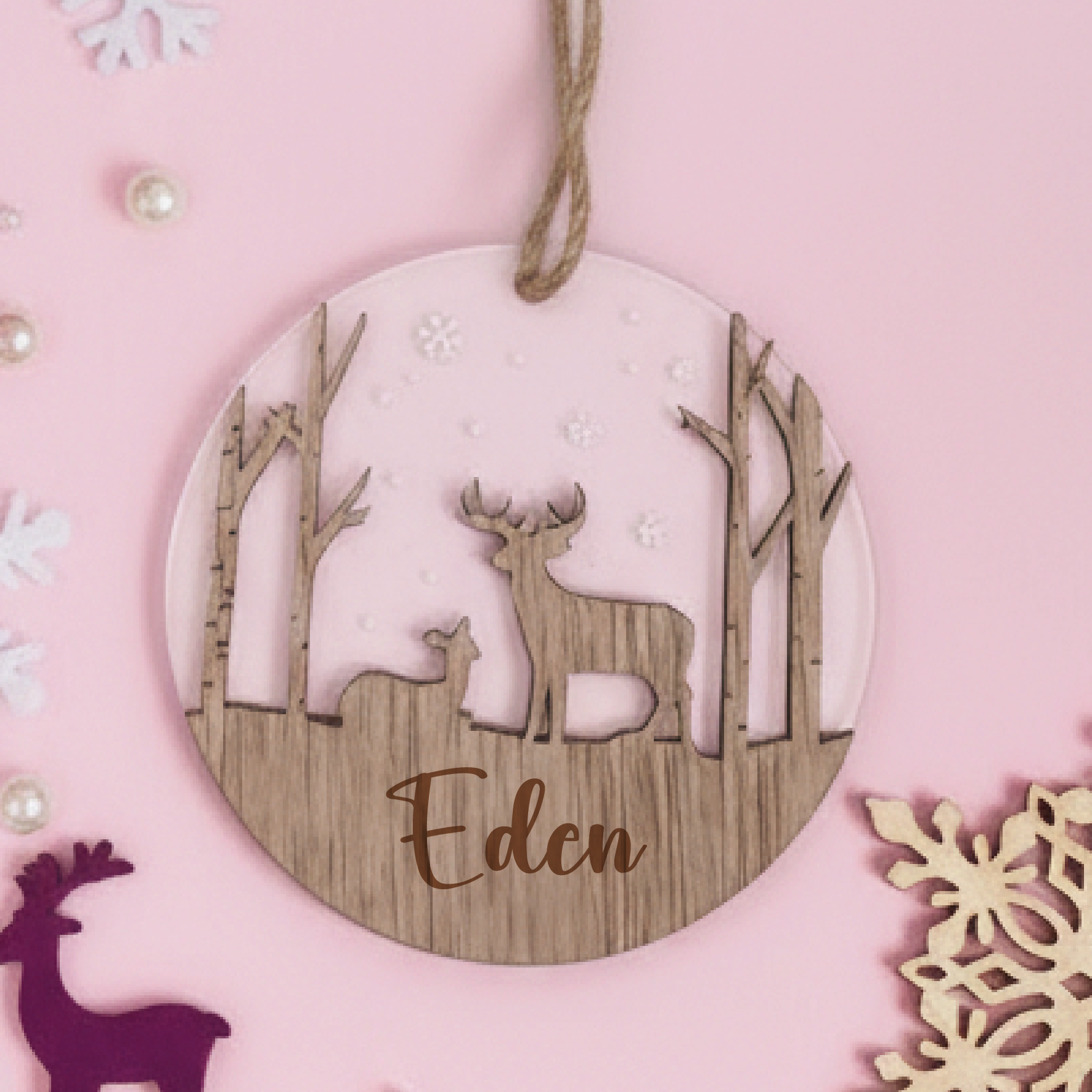 Boule de noël bois & plexi